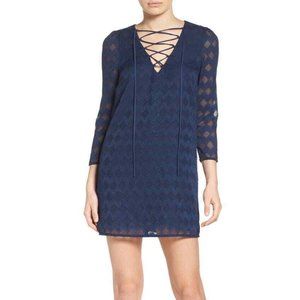 Ali & Jay Women's Lace-Up Dress Navy Size XS NWT